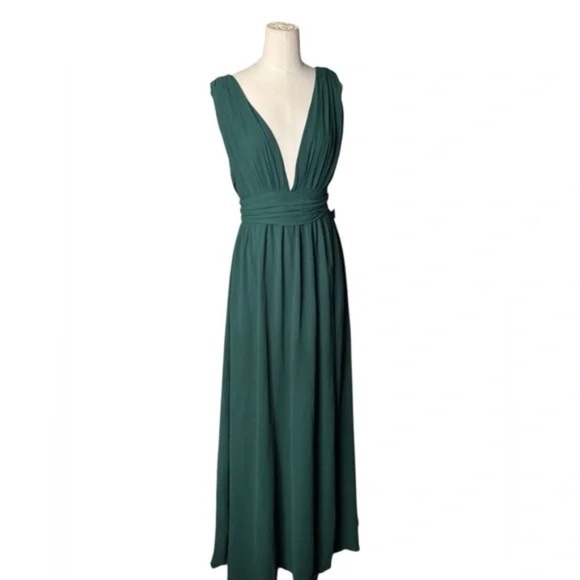 LULUS - Heavenly Hues Forest Green Maxi Dress Size M - Picture 3 of 8
